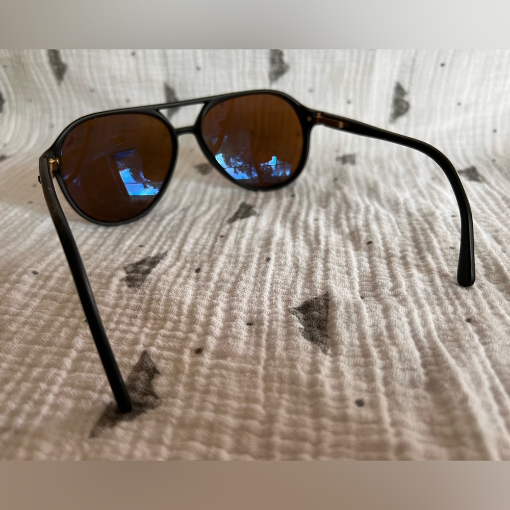 Vintage REVO H20 Double Bridge Sunglasses with Glass Lenses Black Frame - Picture 6 of 9
